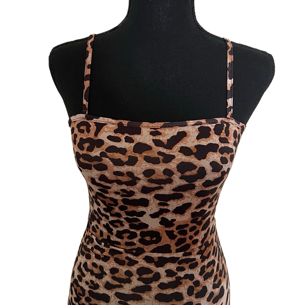 SHEIN Leopard Print Cami Bodycon Dress Size XS - Picture 2 of 5